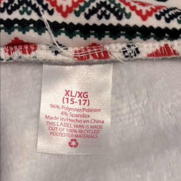 ❄️🐻 THICK WARM WINTER FAUX FLEECE LINED BEAR LEGGINGS Women’s Juniors XL 15/17 - Picture 8 of 8